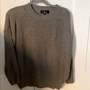 Lulus Alyssa Grey Knit Sweater